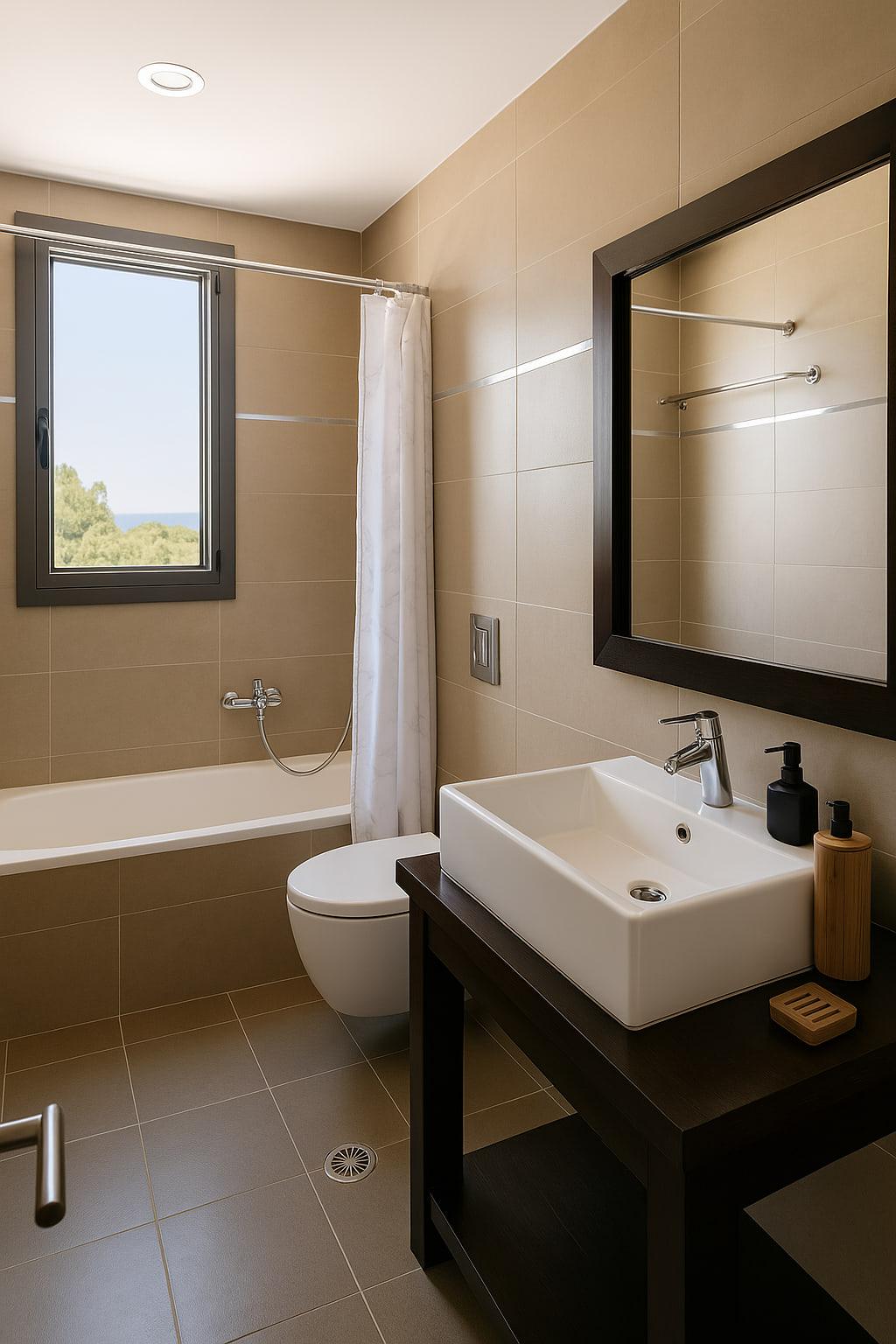 One of two bathrooms